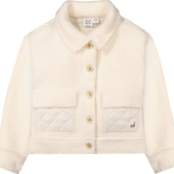 Deux par Deux Sherpa Jacket with Quilted Pocket - Big Girls - Picture 1 of 3